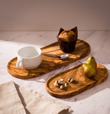Olive wood Tray Small & Tray Large