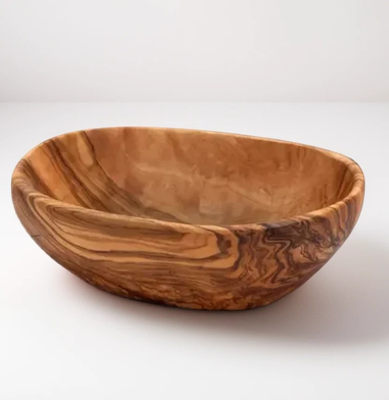 Olive wood Oval Dipping Bowl